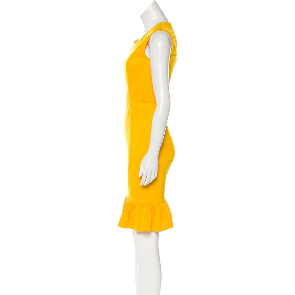 Yellow Silk/Wool Emilio De La Morena Dress - Picture 2 of 3